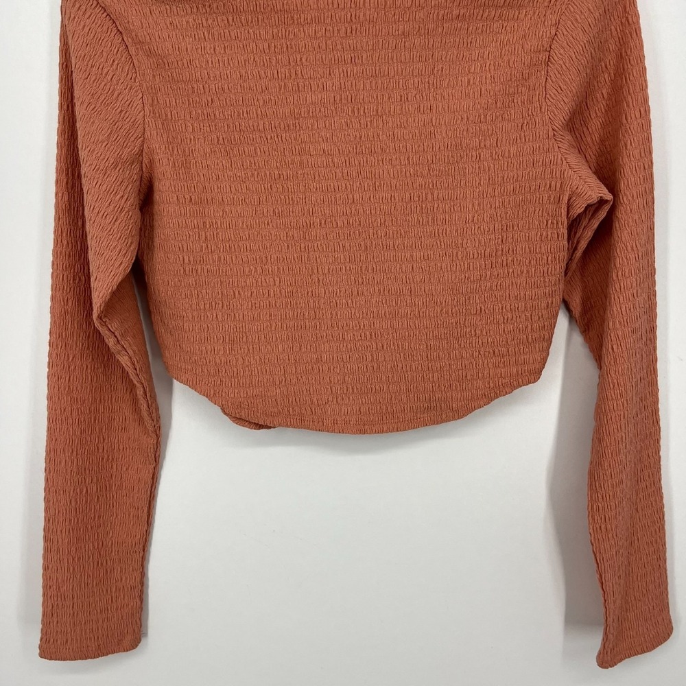 Le Lis Long Sleeve Top Women's‎ Size L Orange Polyester Blend Stretch - Picture 7 of 9